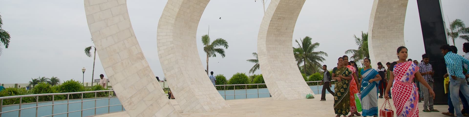 Marina Beach as well as a small group of people