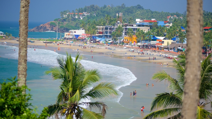 Bãi biển Hải đăng cho thấy cảnh bờ biển