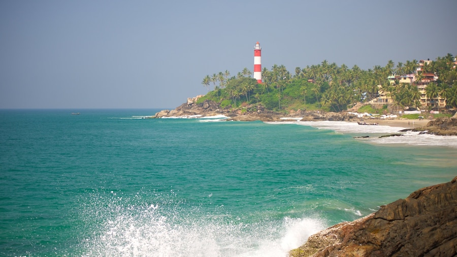 Vizhinjam Beach showing general coastal views