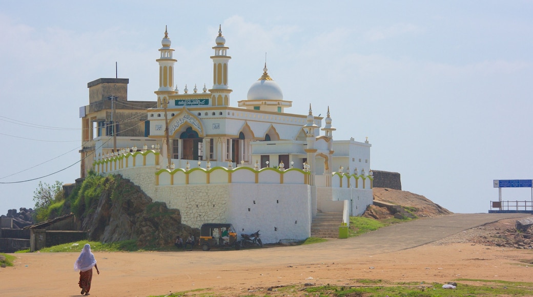 Vizhinjam Beach showing heritage architecture