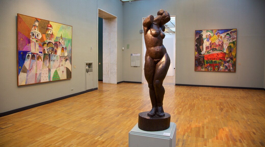 New Tretyakov Gallery - Museum of Modern Art showing interior views and art