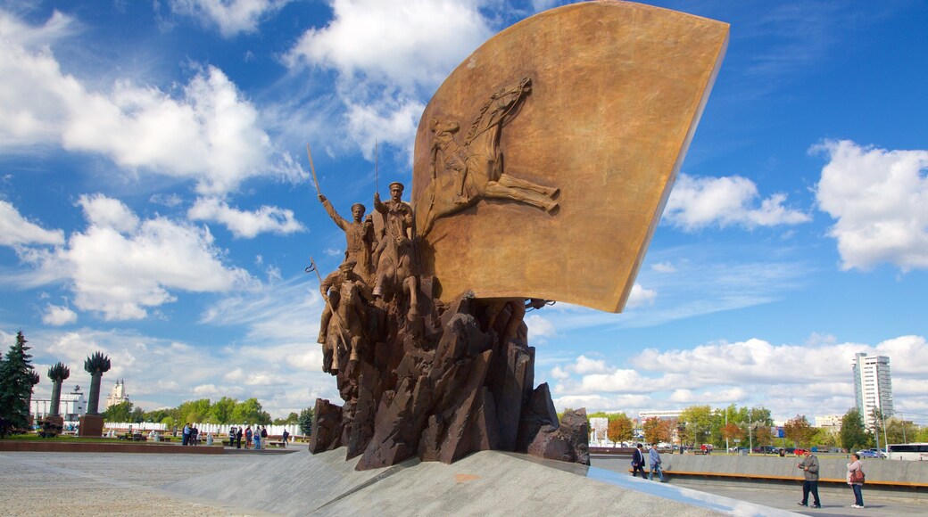 Siegespark mit einem Statue oder Skulptur