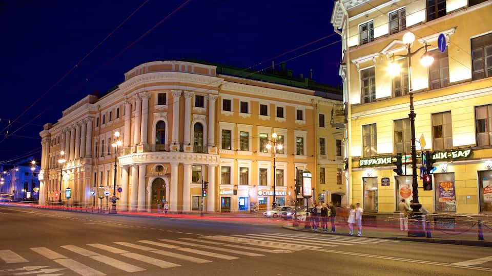 Nevskiy Prospekt có tính năng cảnh đêm