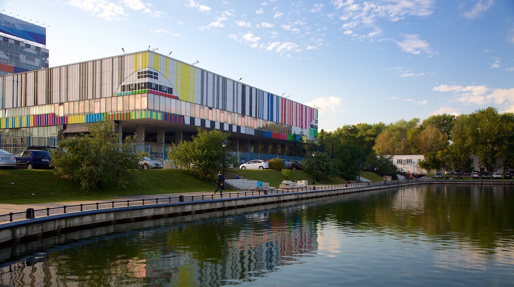 Ostankino TV Tower which includes a pond