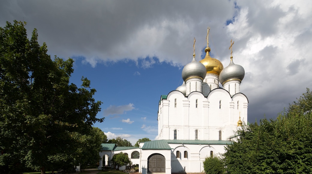 Convento y cementerio Novodevichy mostrando patrimonio de arquitectura