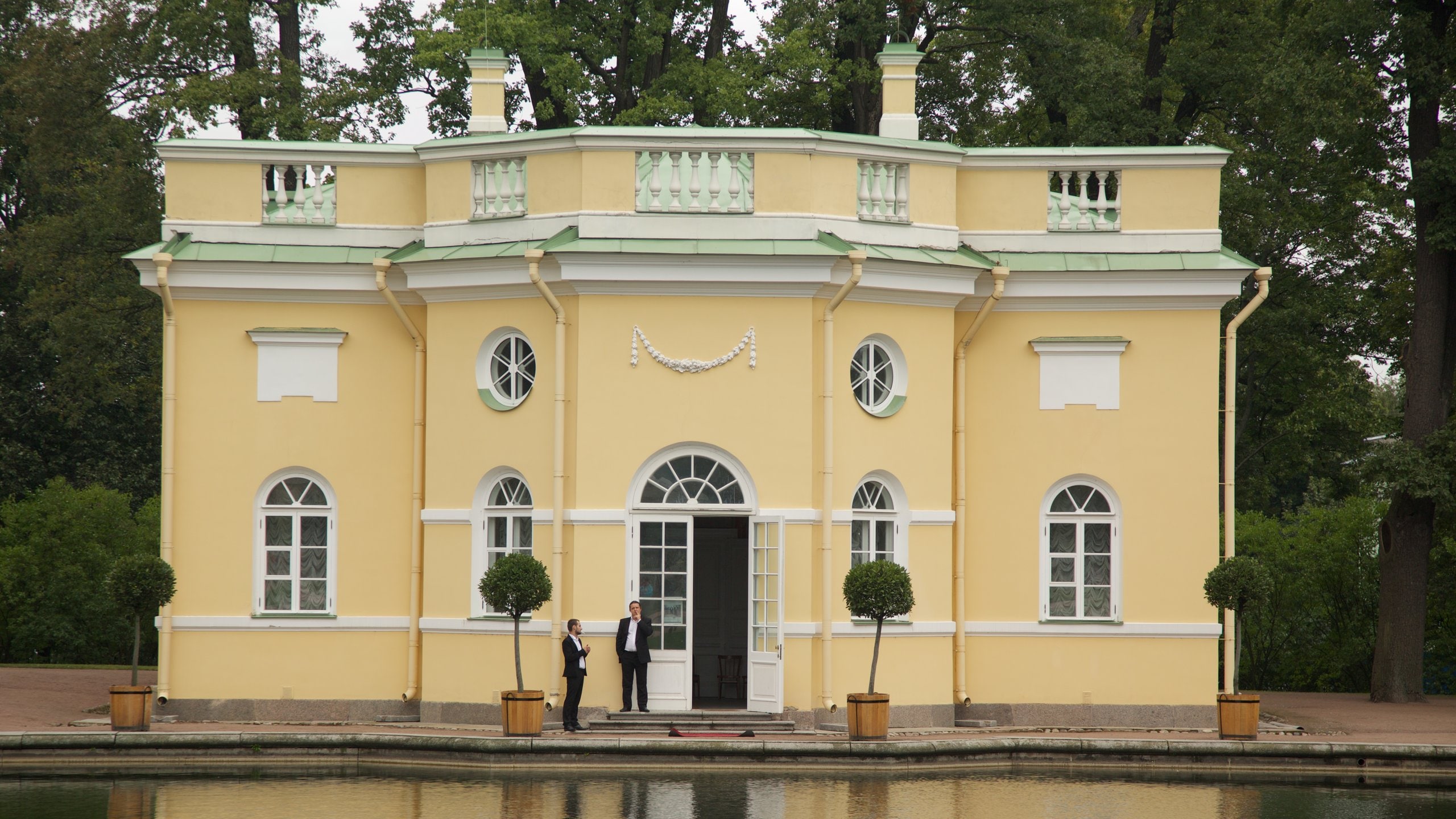 Catherine Palace and Park in Tsarskoye Selo which includes heritage architecture