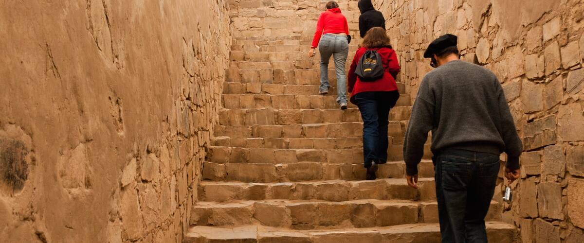 Pachacamac as well as a small group of people