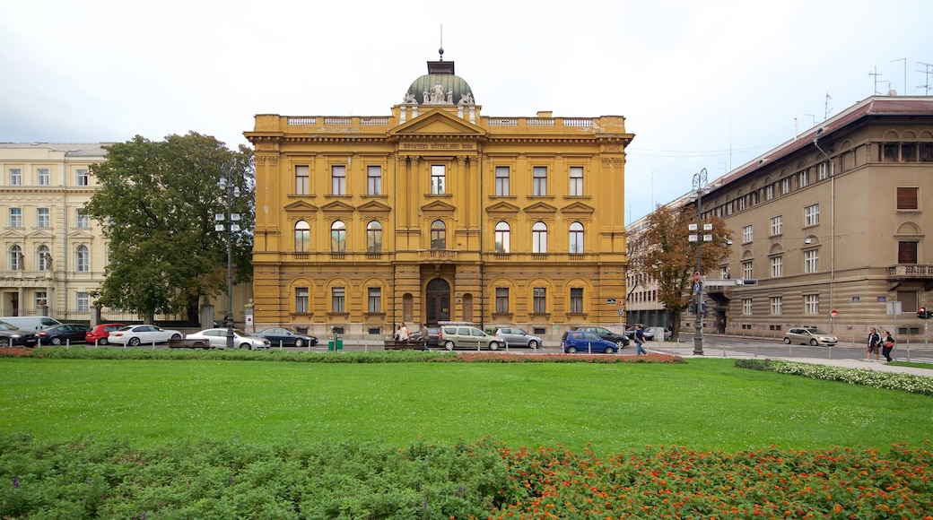 Gespanschaft Zagreb das einen Garten und historische Architektur