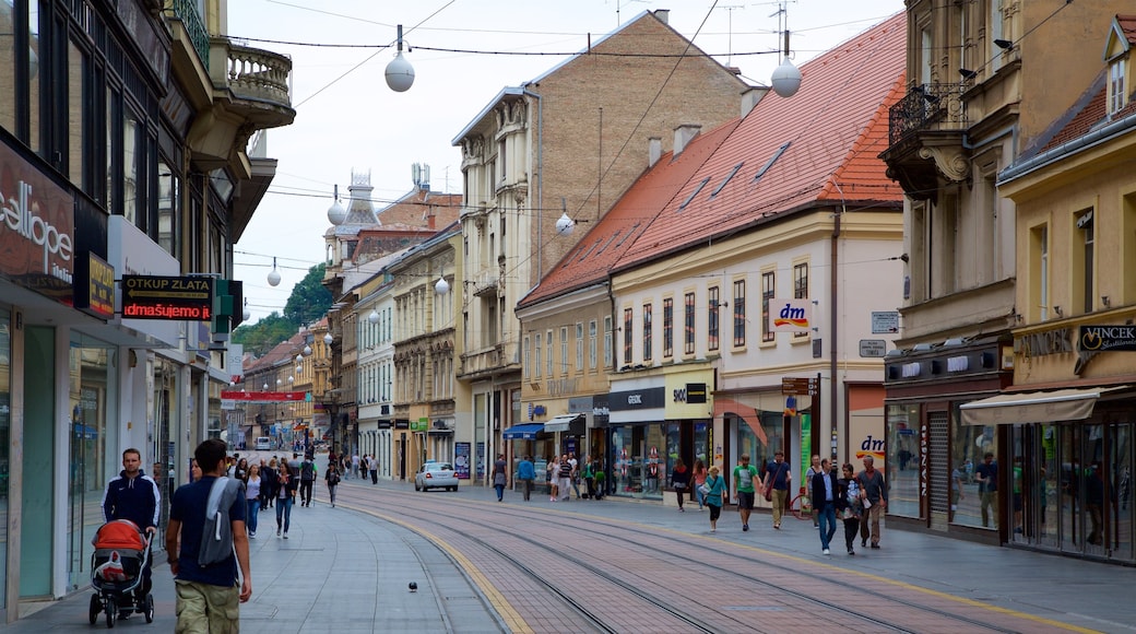 Condado de Zagreb que incluye escenas cotidianas y elementos ferroviarios