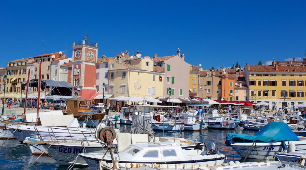 Rovinj featuring a marina