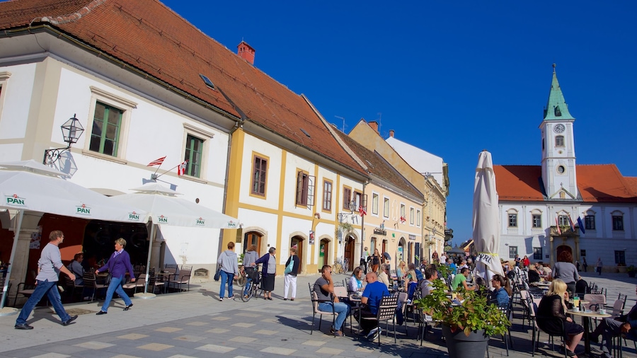 Varaždin og byder på en plads eller et torv og udendørs spisning