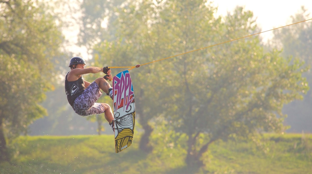 Jarun featuring water sports as well as an individual male