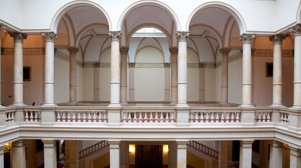 Strossmayer Gallery of Old Masters which includes interior views and heritage architecture