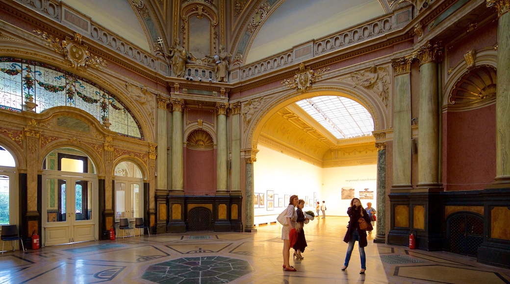 Kunstpavillon Zagreb mit einem Innenansichten, historische Architektur und Kunst