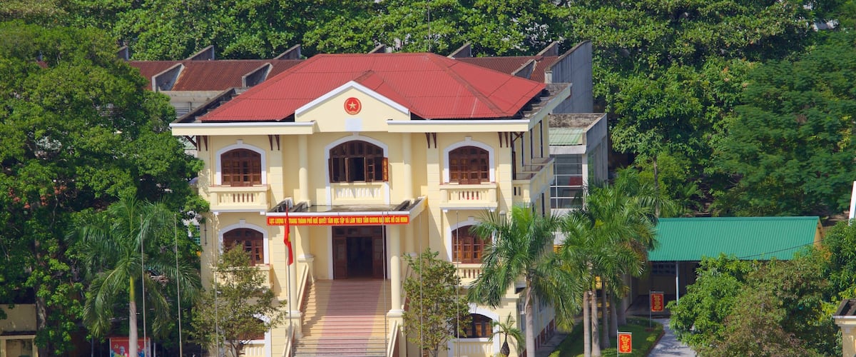 Stadtzentrum von Huế welches beinhaltet historische Architektur und Stadt