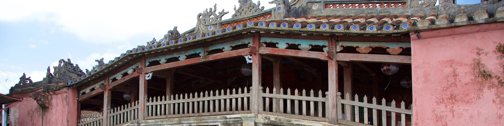 Japanese Bridge featuring a small town or village and a bridge