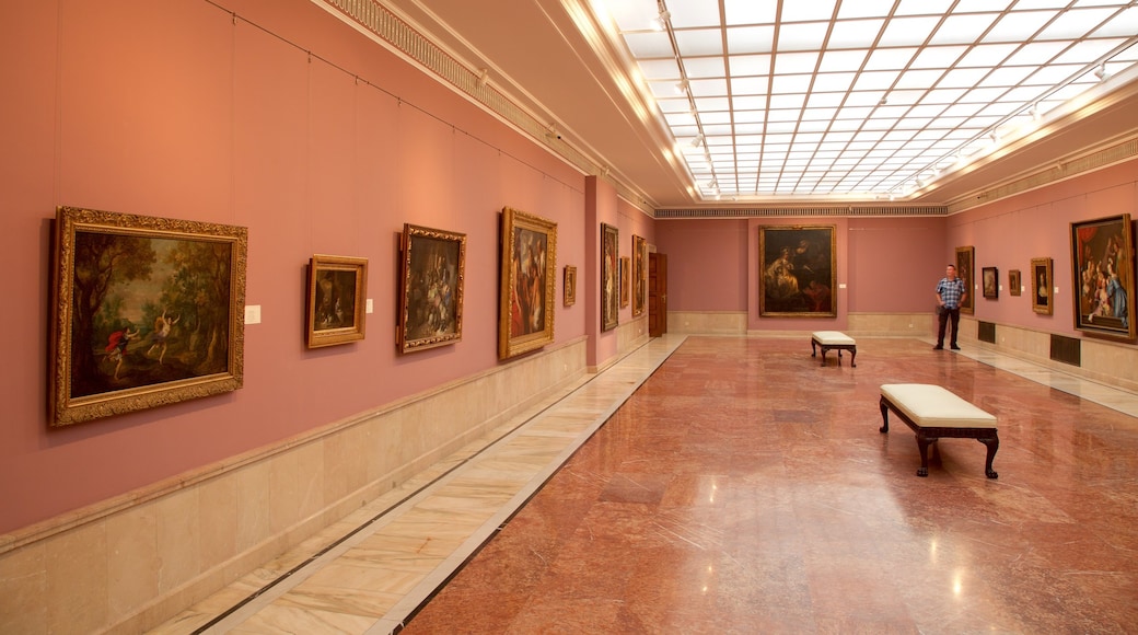 National Museum of Art of Romania which includes interior views and art as well as an individual male