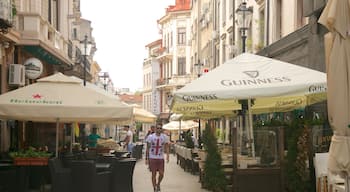 Lipscani mostrando una ciudad, ambiente de cafetería y escenas cotidianas