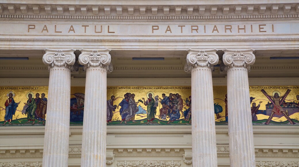 Patriarchal Palace showing signage, heritage elements and religious elements