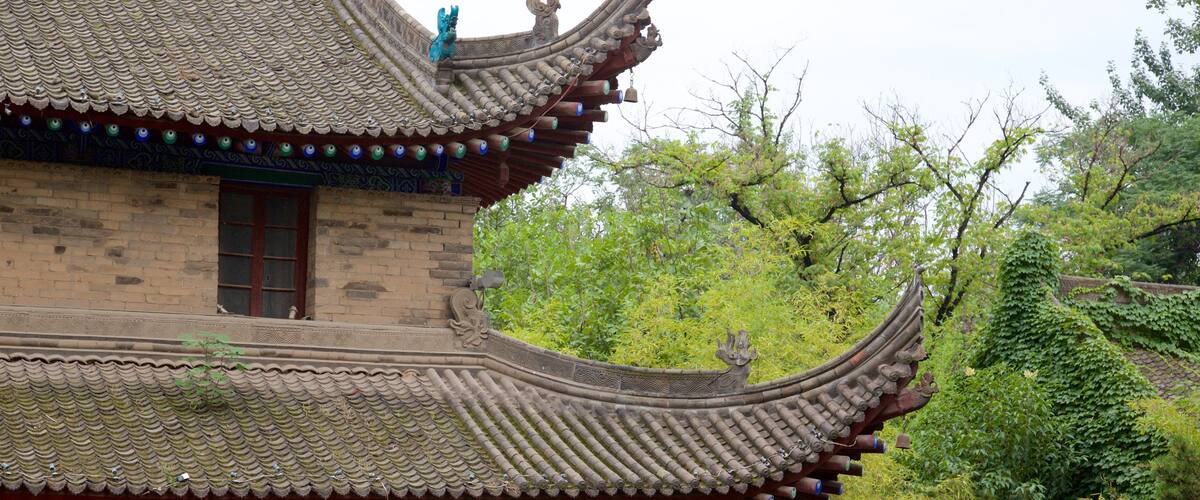 Giant Wild Goose Pagoda which includes a temple or place of worship and heritage architecture