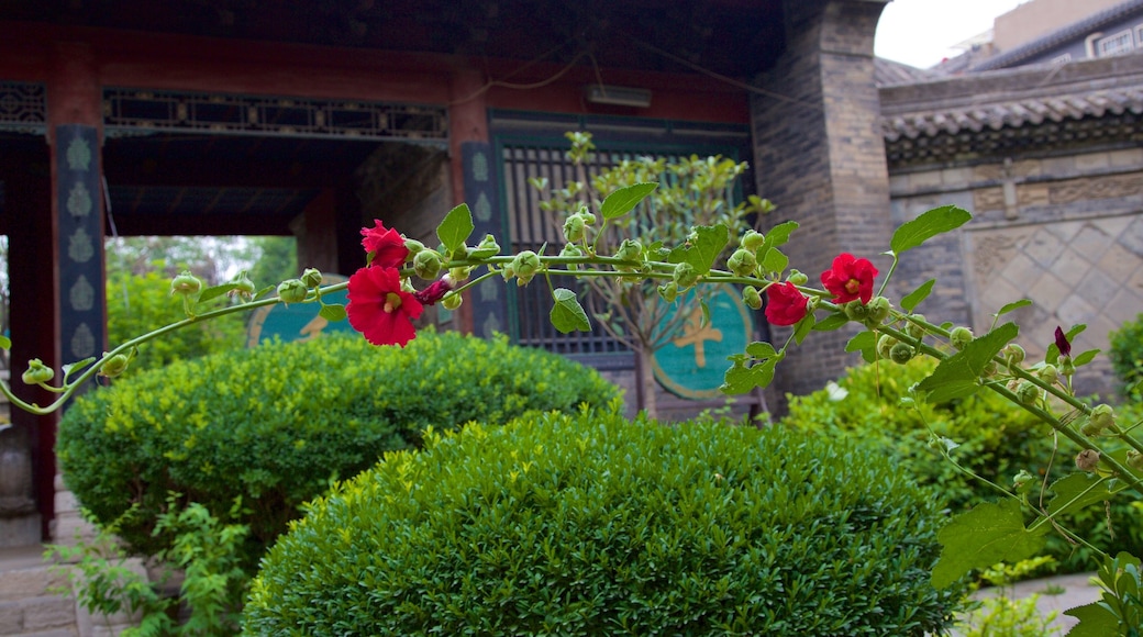 Great Mosque of Xi\'an toont bloemen en een moskee