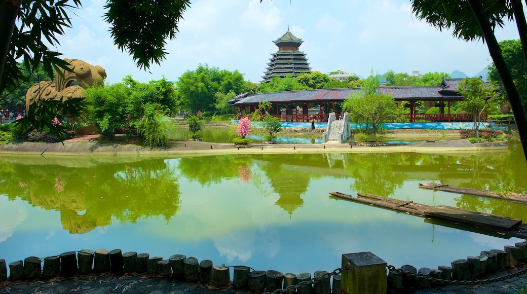 Guilin featuring a pond and a garden