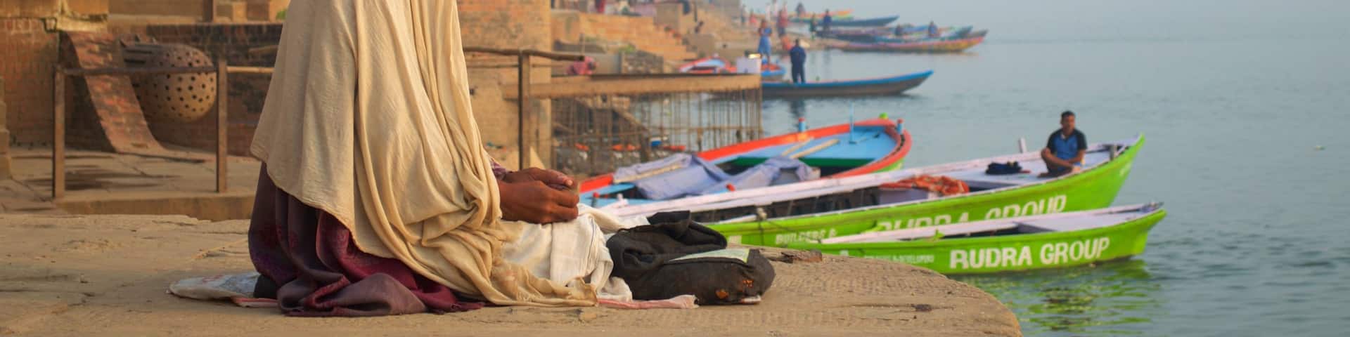 Tulsi Ghat showing religious aspects, general coastal views and boating
