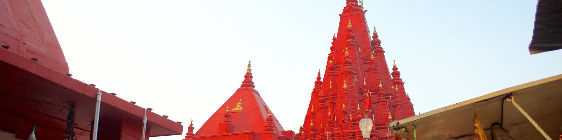 Durga Temple showing religious aspects and markets