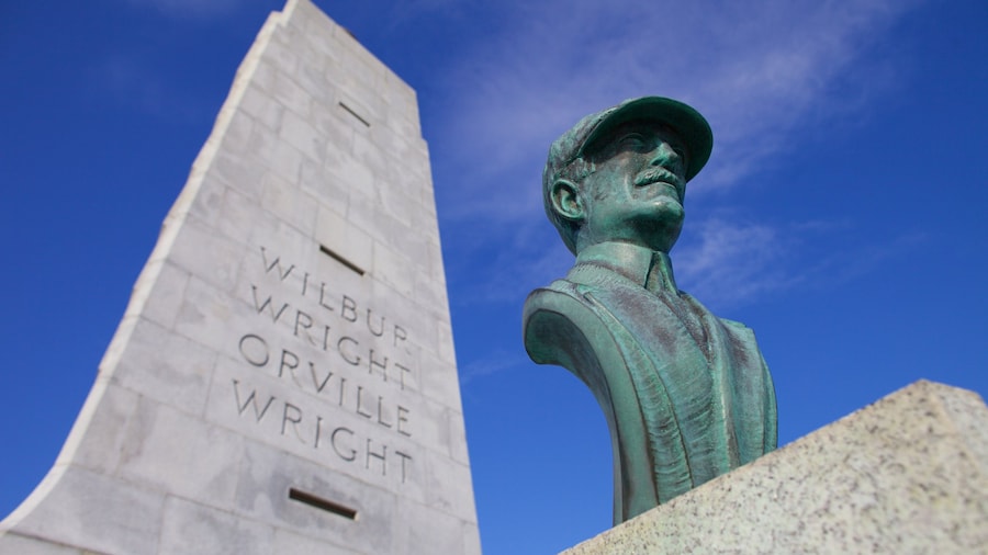 Wright Brothers National Memorial featuring a statue or sculpture