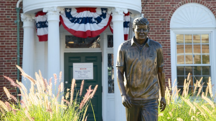 John F. Kennedy Hyannis Museum showing a statue or sculpture
