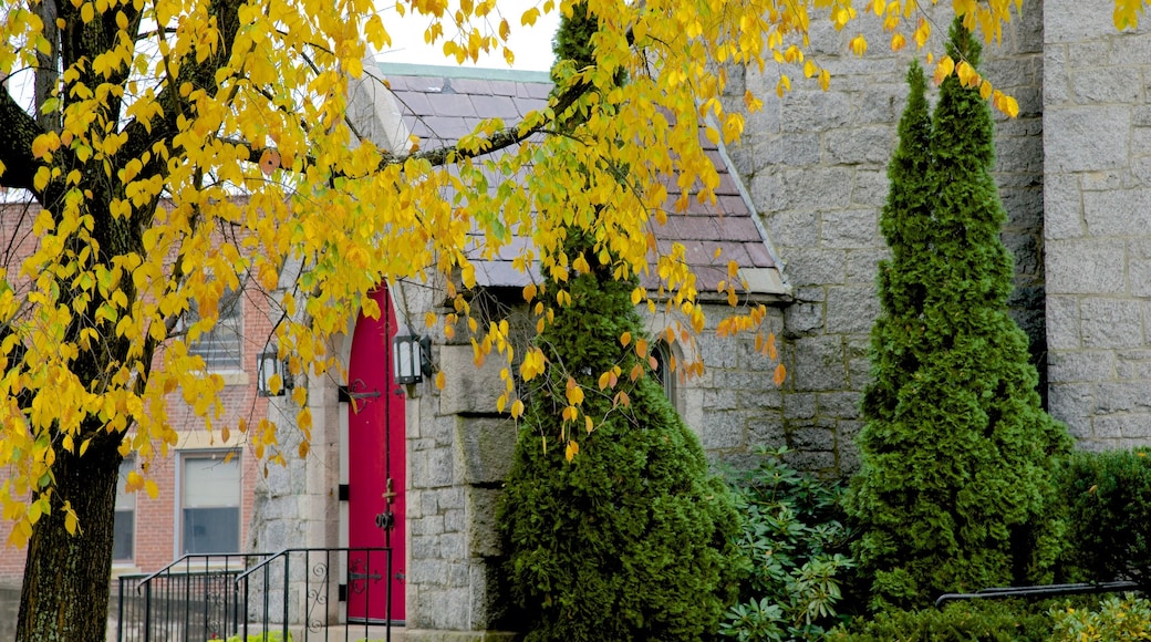 Keene featuring fall colors and a house