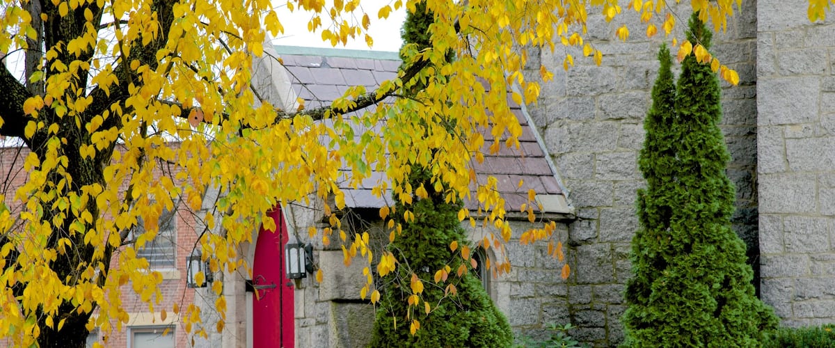 Keene showing autumn leaves and a house