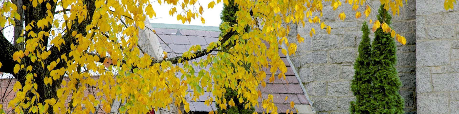 Keene mit einem Herbstfarben und Haus