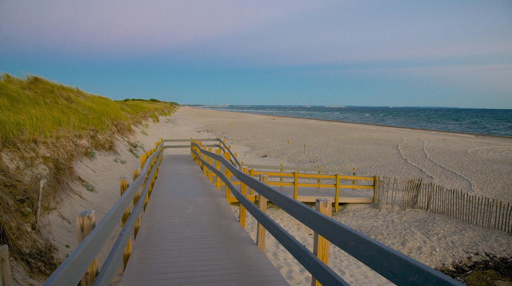 Sandy Neck Beach featuring a pebble beach and a beach