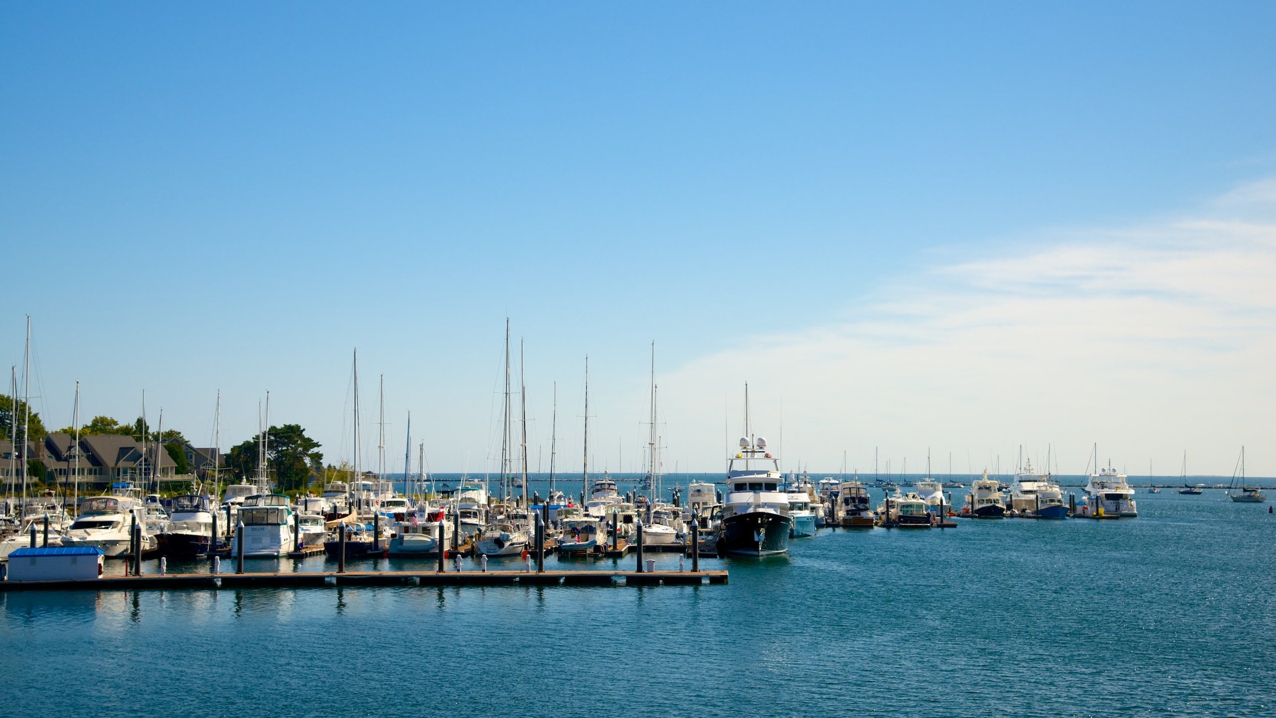 New Castle which includes a marina