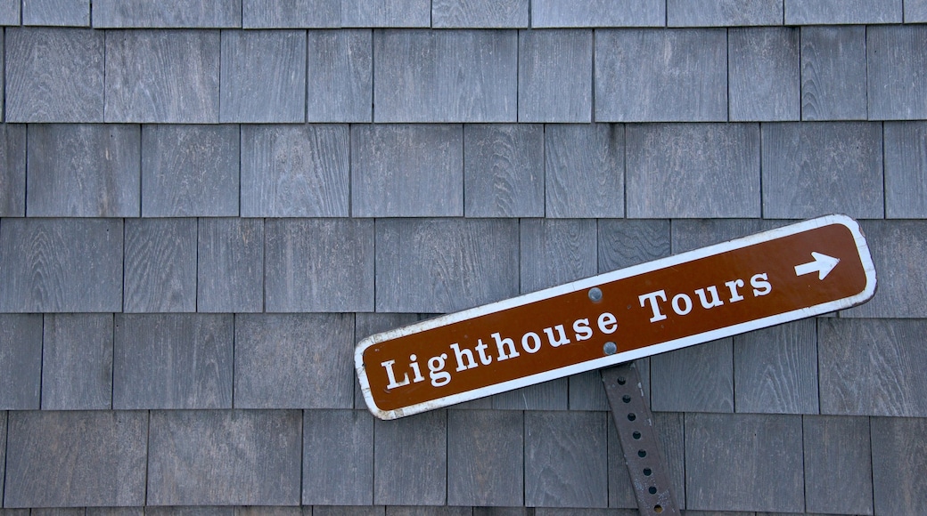 Highland Lighthouse featuring signage