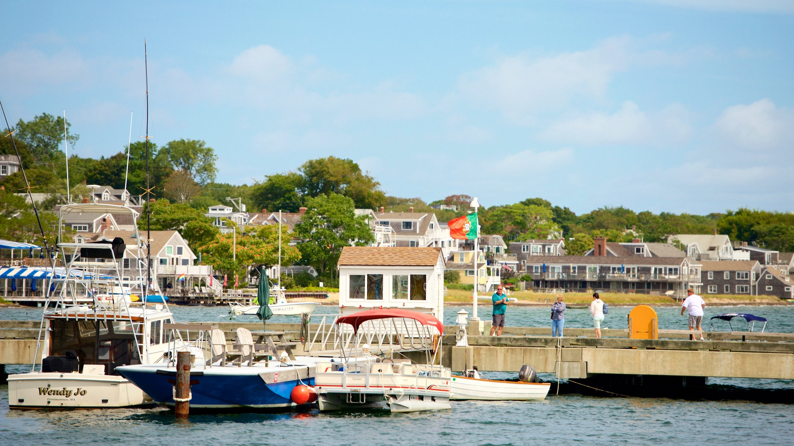 MacMillan Pier featuring a coastal town and a bay or harbor