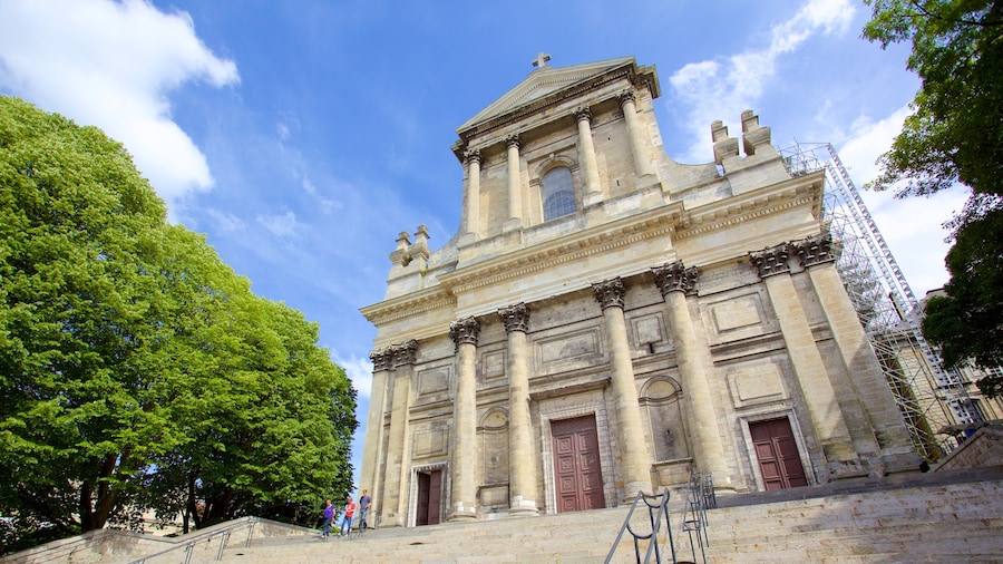 Catedral de Notre Dame que incluye una iglesia o catedral y patrimonio de arquitectura