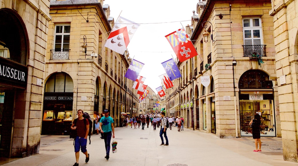 Dijon featuring street scenes