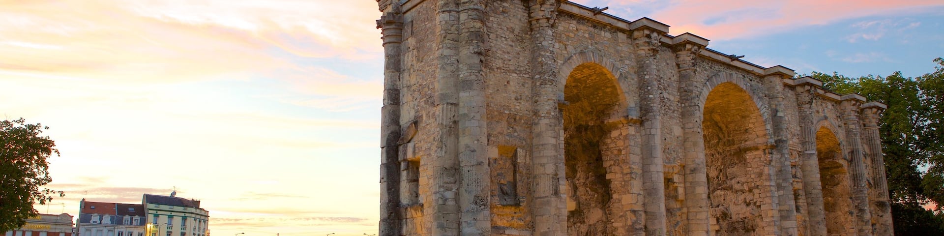 Mars Gate featuring a sunset, heritage architecture and heritage elements