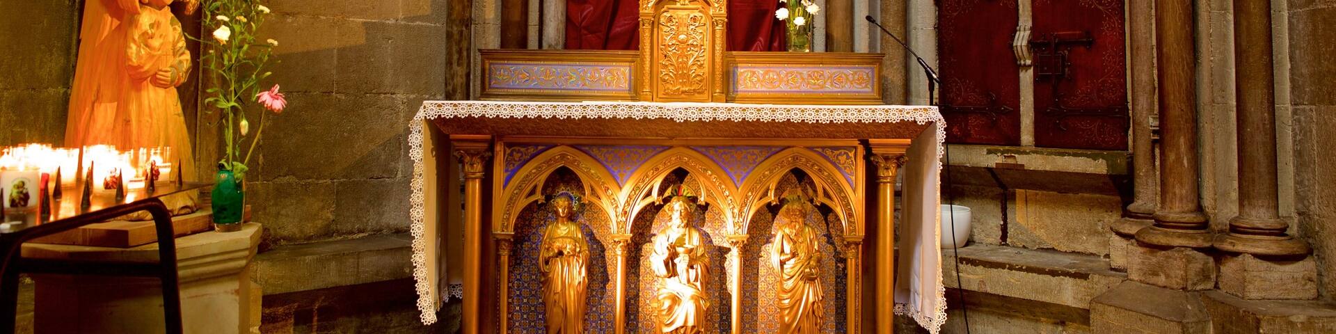 Church of Notre Dame which includes religious elements