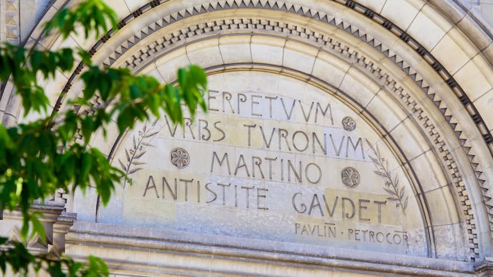 Saint Martin Basilica showing heritage elements and signage