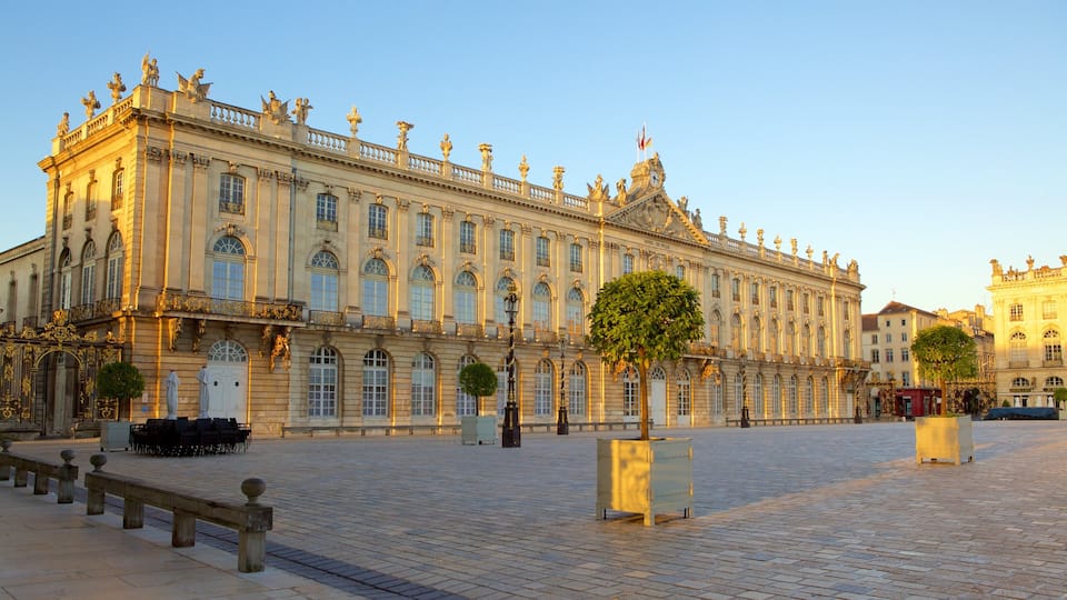 Nancy Hotel de Ville que incluye patrimonio de arquitectura, elementos del patrimonio y un parque o plaza