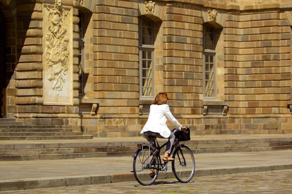 Palais du Parlement montrant patrimoine historique aussi bien que femme