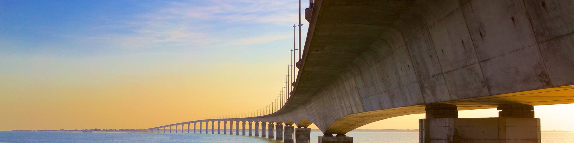 Ile de Re Bridge showing a bridge