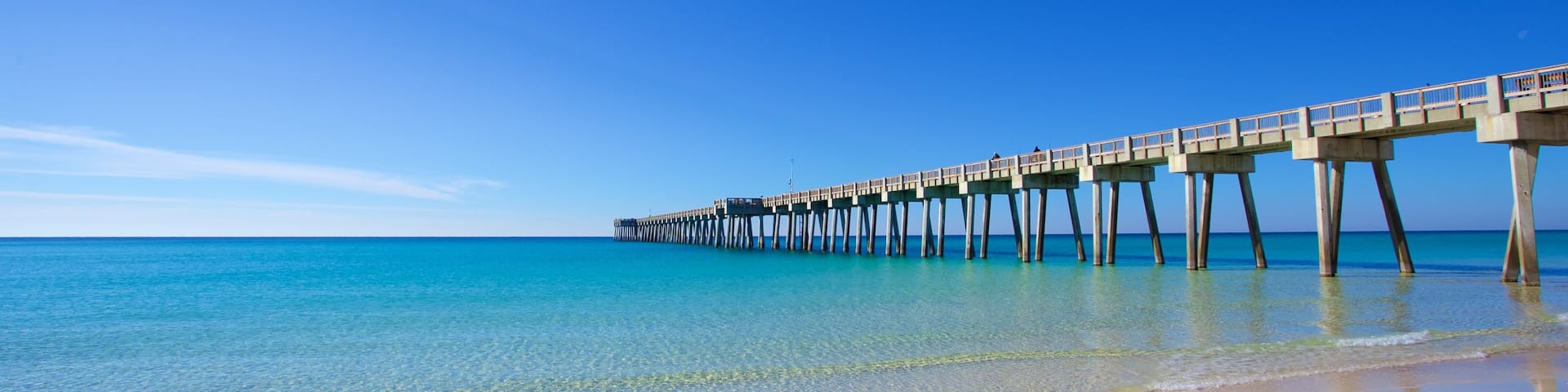 Pier Park featuring a beach