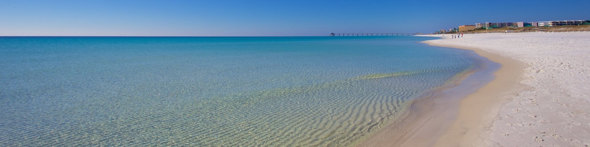 Okaloosa Island montrant plage de sable