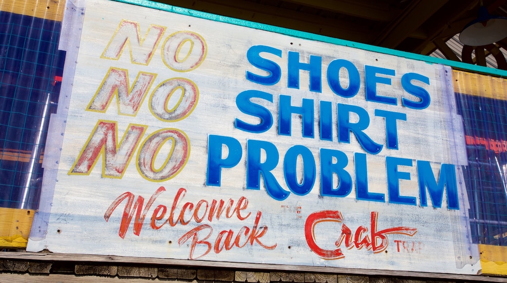 Okaloosa Island which includes signage