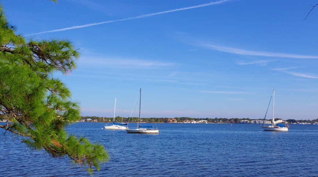 St. Andrews State Park showing a lake or waterhole and boating