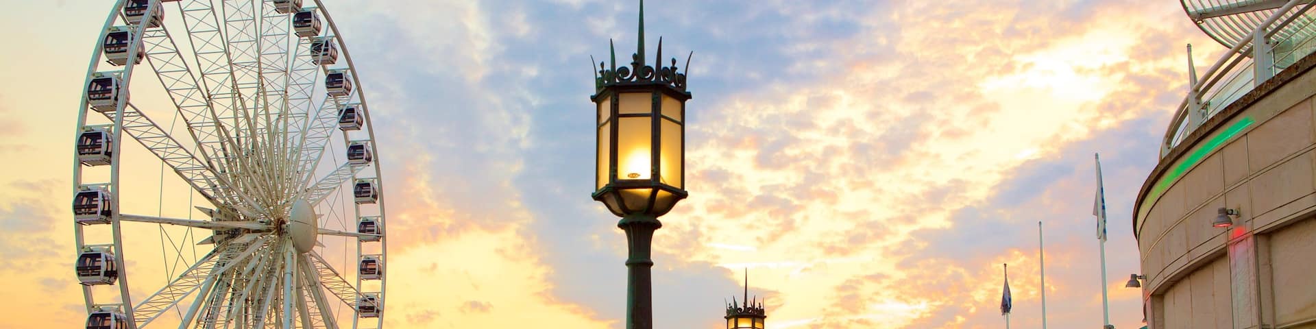 Kemptown featuring a sunset and street scenes